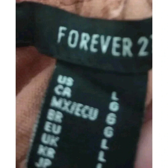 Forever 21 Rust Corduroy Mini Skirt Snap Front Size Large‎ - Picture 3 of 4